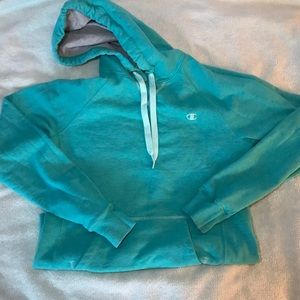 CHAMPION teal hoodie women size medium for winter
